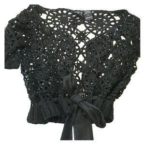 Windsor Jeweled Crochet Cardigan